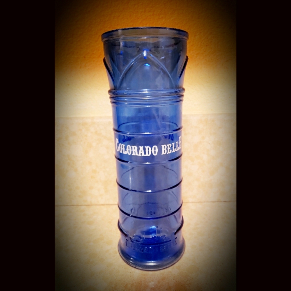 Vintage Colorado Belle Blue Smokestack Glass